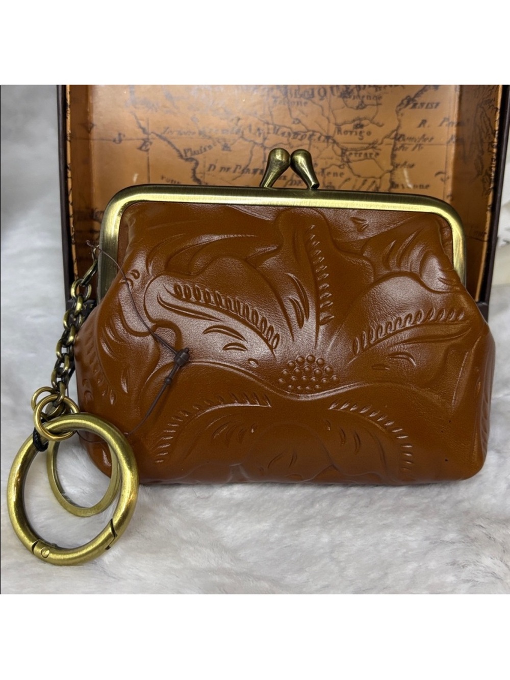 🔥NWT Patricia Nash Borse Large Frame Coin Purse Key Fob – Tooled Florence🔥
